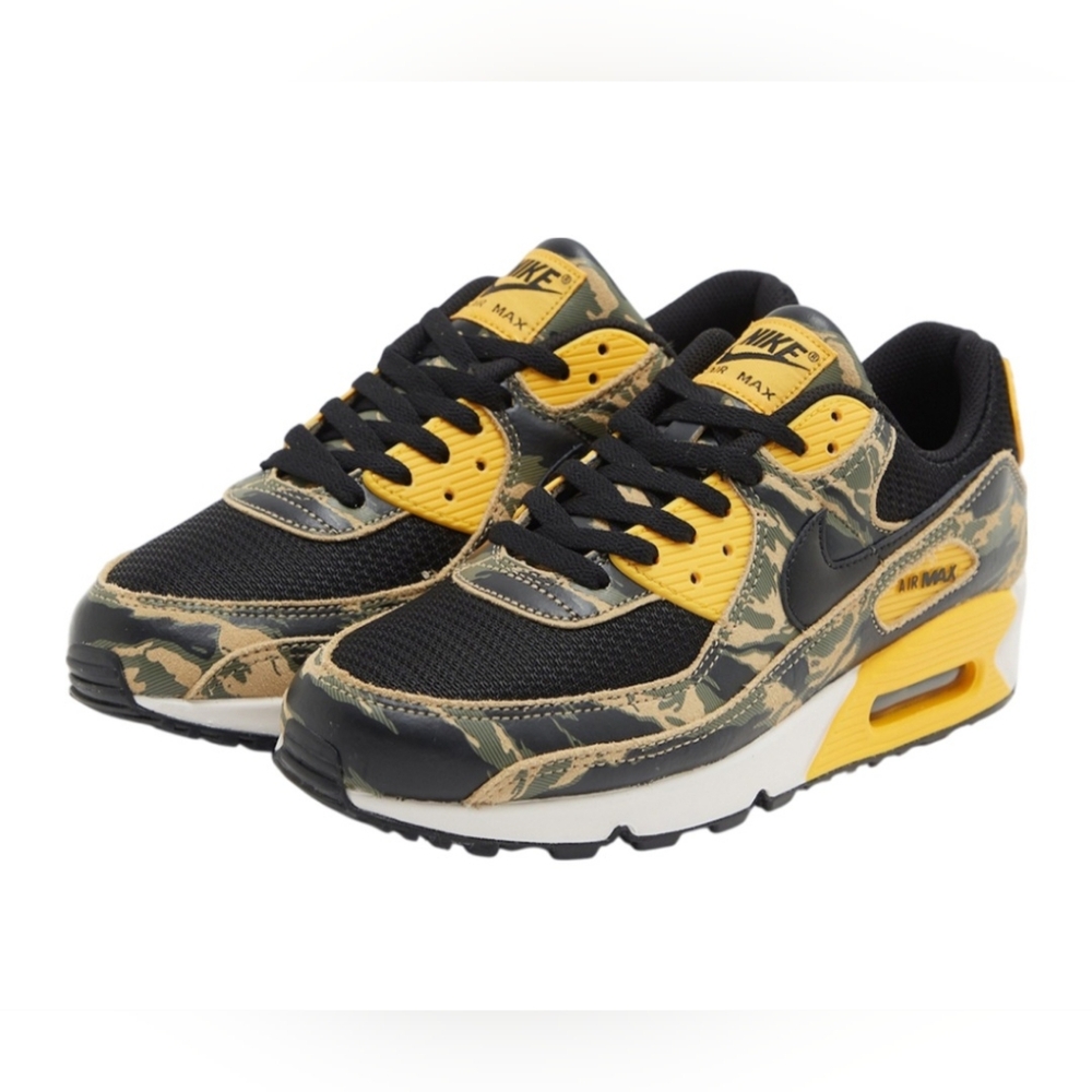 Nike Air Max 90 Premium IF1721-001 Black/University Gold/Parachute Beige Men 8.5 - Picture 2 of 12